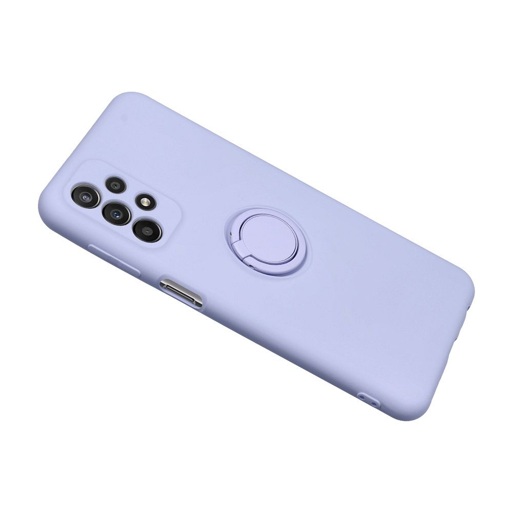 Husa Protectie cu Inel din Silicon Soft Samsung S23 Ultra- Mov - 1 | YEO